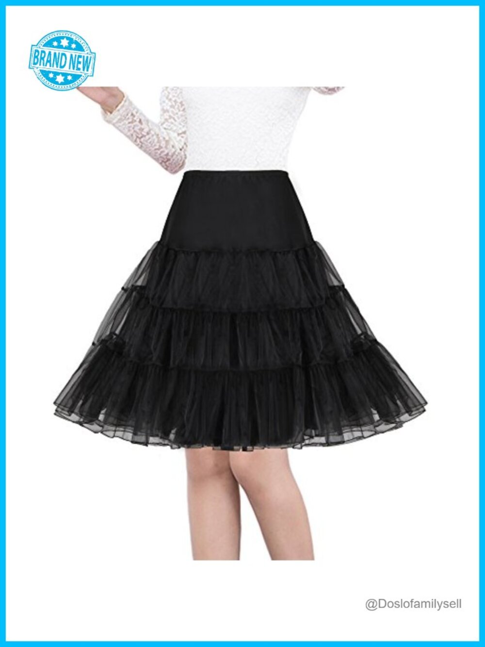 50s Vintage Petticoat Crinoline Rockabilly Tutu Skirt Slip 26"